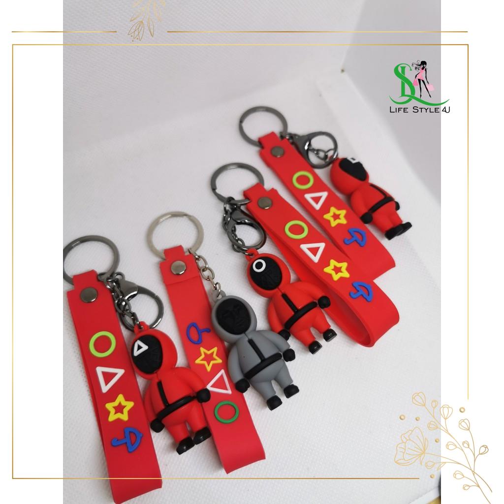 Móc khóa Squid game, móc khóa cute dễ thương chất liệu silicon - Life Style 4U