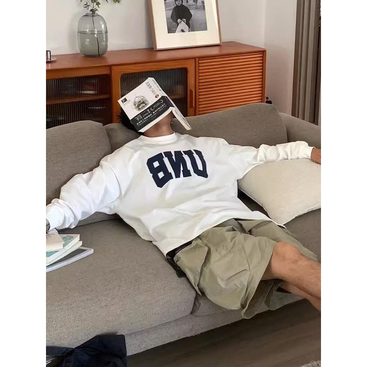 Áo Thun cotton Tay Dài In Chữ Thời Trang Hàn Quốc Dành Cho Nam