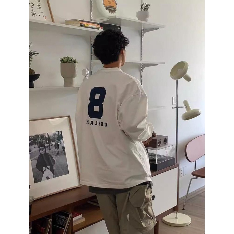 Áo Thun cotton Tay Dài In Chữ Thời Trang Hàn Quốc Dành Cho Nam