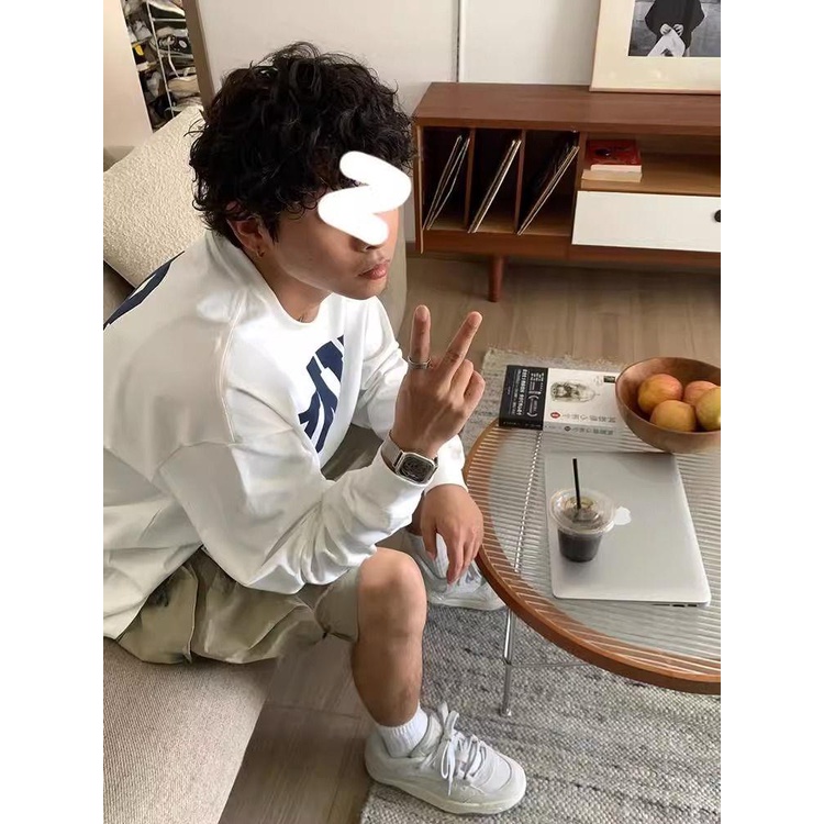 Áo Thun cotton Tay Dài In Chữ Thời Trang Hàn Quốc Dành Cho Nam