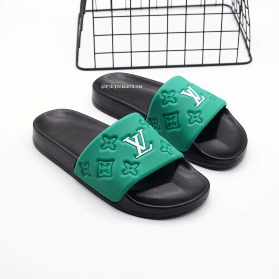 Dép nam LV quai ngang đế PU kiểu dáng thời trang siêu đẹp