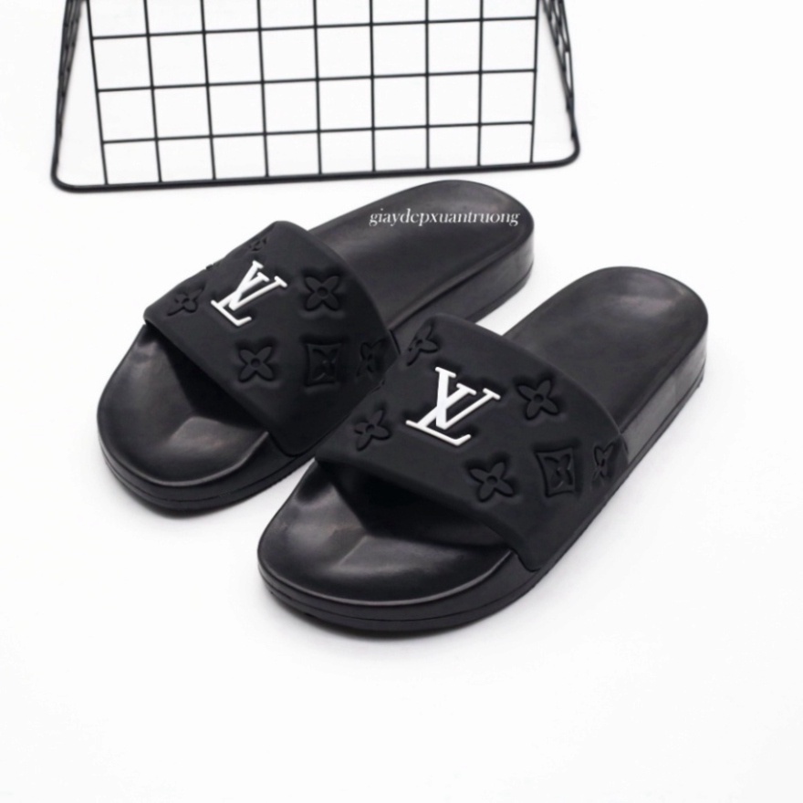 Dép nam LV quai ngang đế PU kiểu dáng thời trang siêu đẹp