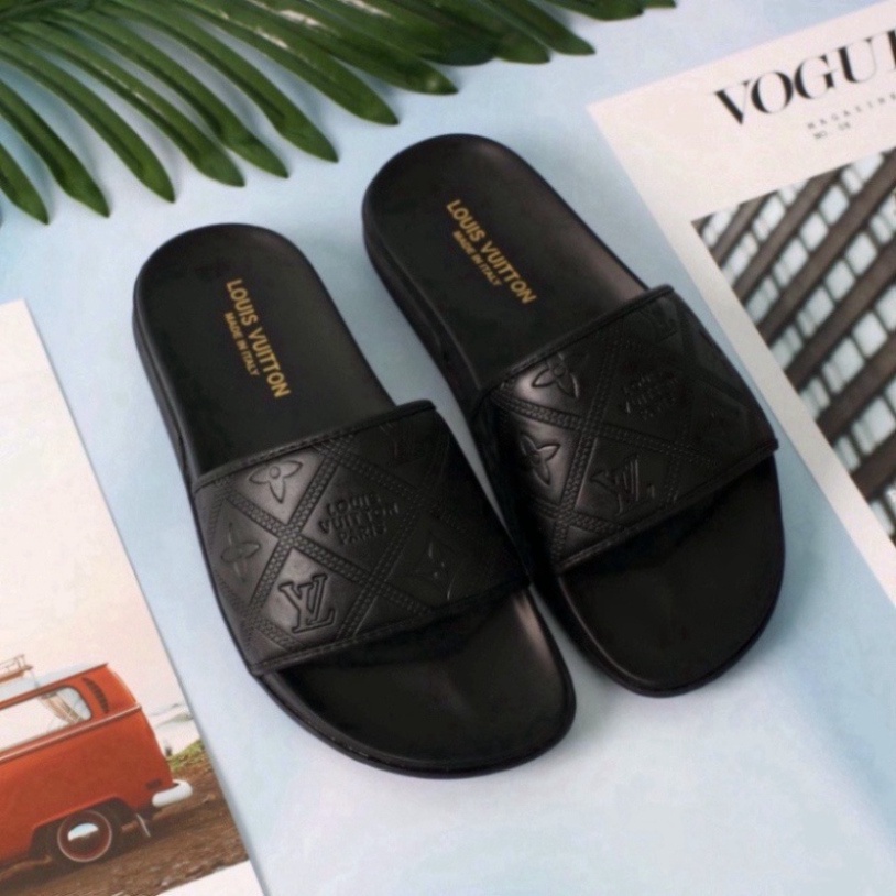 Dép Nam LV Quai Ngang ĐẾ 2 lớp Đi êm Chân Kiểu Dáng Thời Trang Năng Động