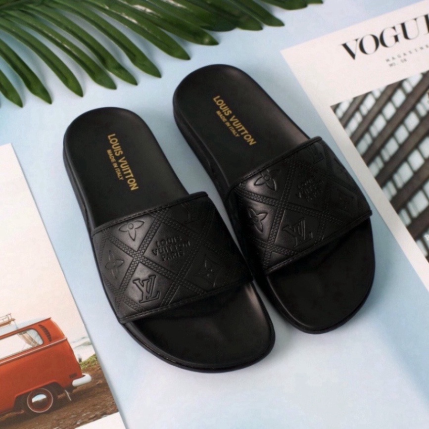 Dép Nam LV Quai Ngang ĐẾ 2 lớp Đi êm Chân Kiểu Dáng Thời Trang Năng Động