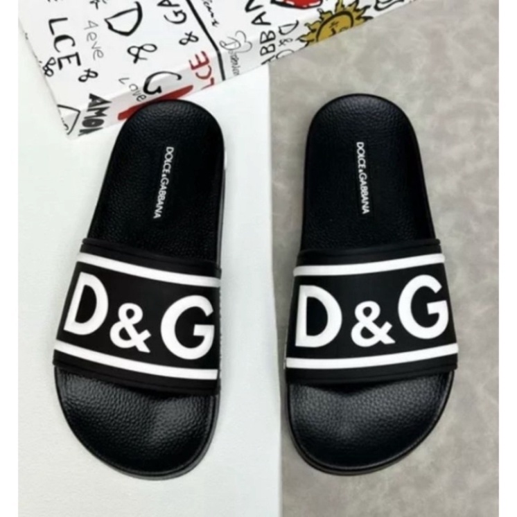 SALE Dép Nam Nữ thời trang DlOR quai ngang họa tiết CD
