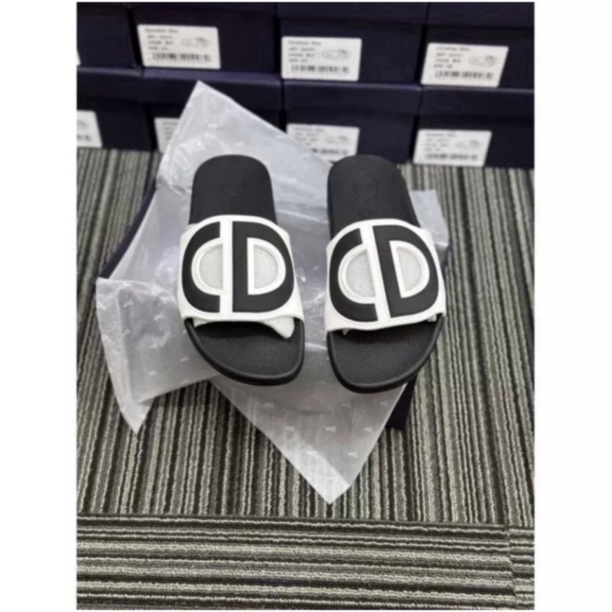 SALE Dép Nam Nữ thời trang DlOR quai ngang họa tiết CD