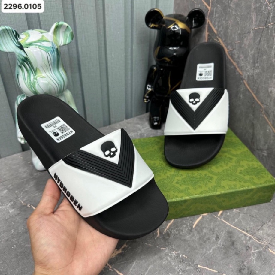 Dép Nam Nữ quai ngang H Y D R O - Dép UNISEX phong cách siêu bền đẹp đầu nâu ngôi sao
