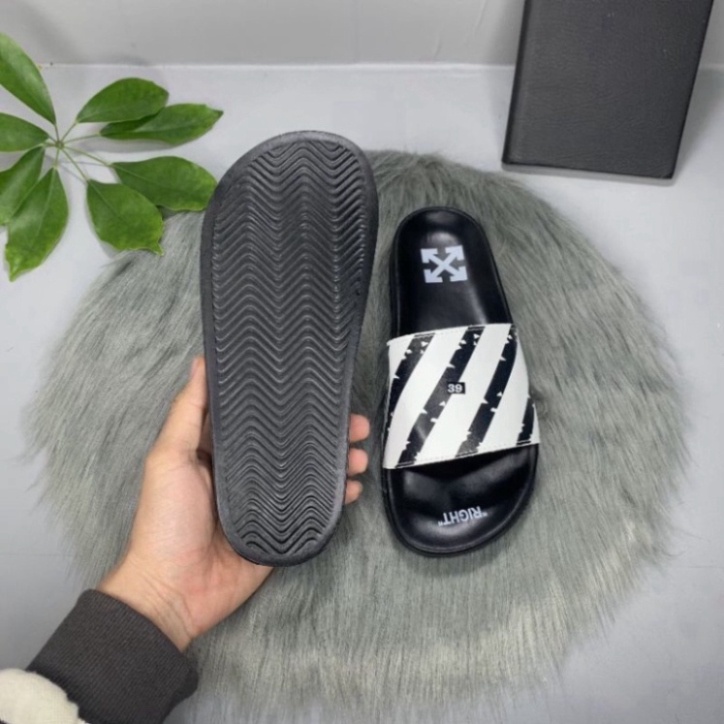 Dép nam quai ngang off white kiểu dáng thời trang hợp mốt cool ngầu