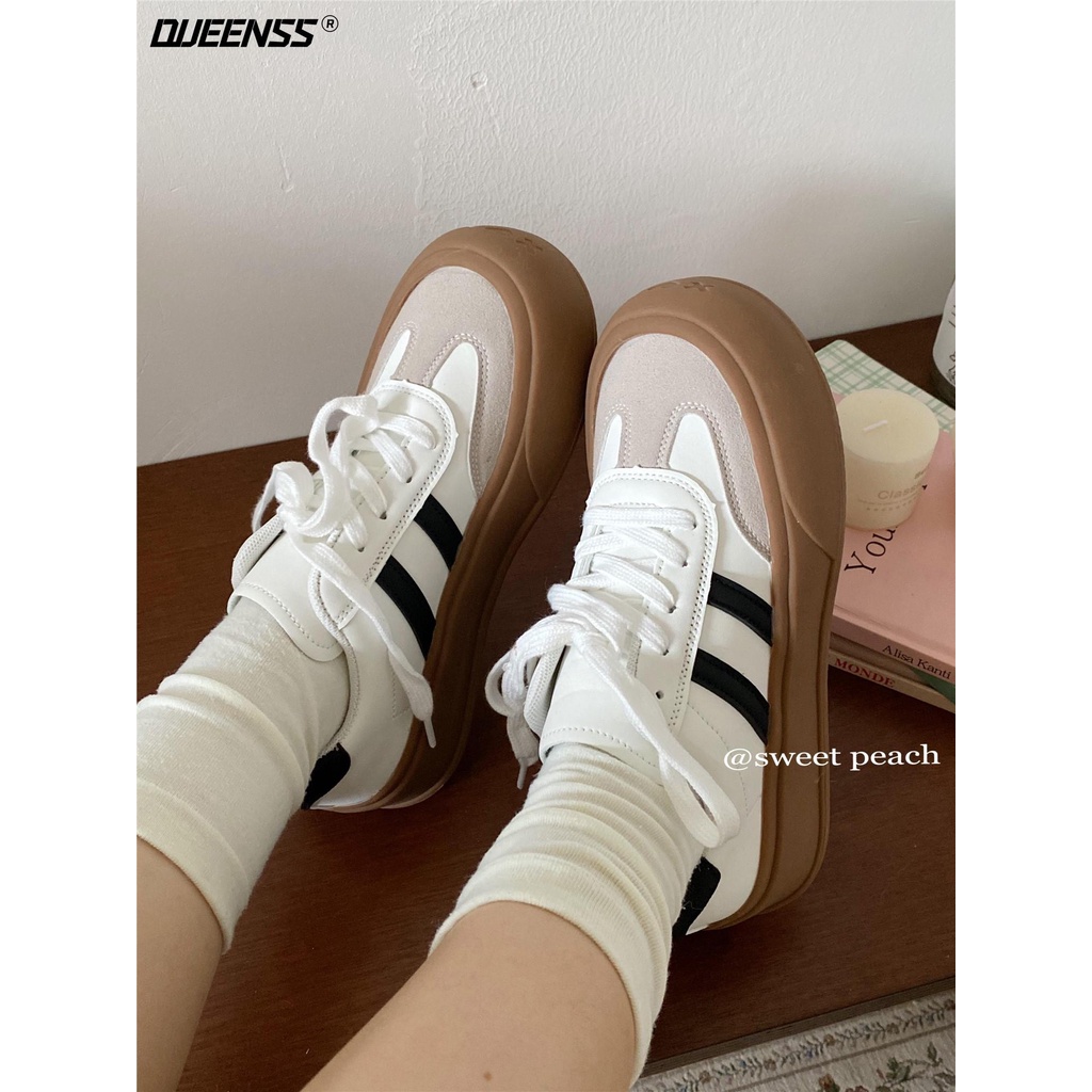 Giày Thể Thao Đế Dày Thời Trang Mùa Thu 2023 Phong Cách retro Mỹ Cho Nữ