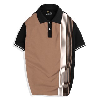 Áo thun Polo nam Mixto M707 MIXMEN, vải cotton cá sấu mắt lục giác phối sọc thời trang trẻ trung, thanh lịch