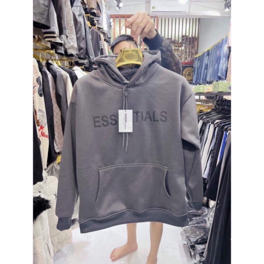 Áo Hoodie Mũ 2 Lớp Nỉ Ngoại ESSENTIALS Fom Thụng Nam Nữ Mũ Trùm Đầu 5 Màu Siêu Hot 2023