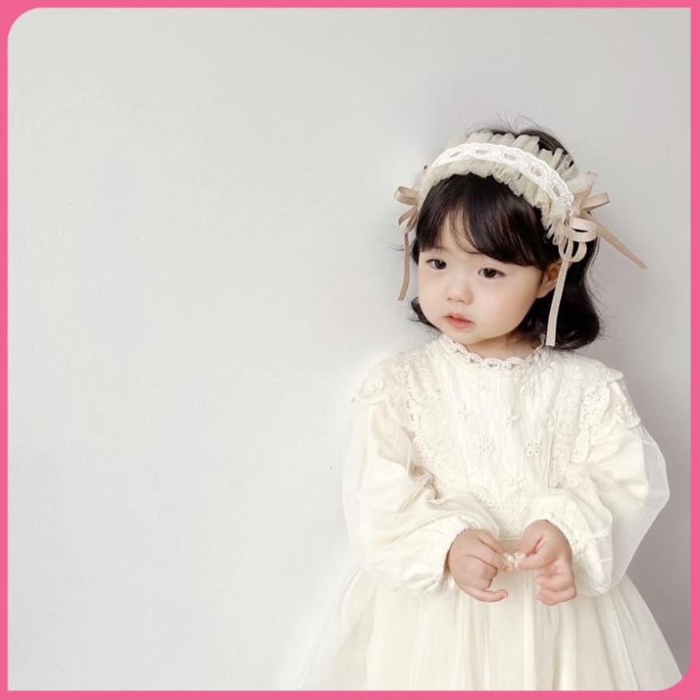 Bờm ren phong cách lolita cho bé gái