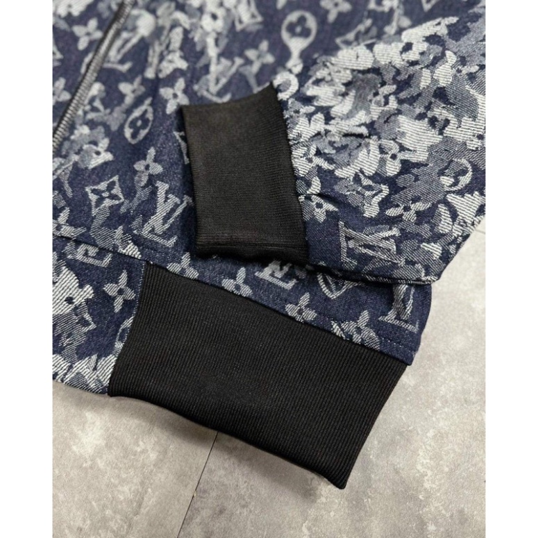 Áo bomber LV vải bò loang chất liệu dài dặn bản SUPPER hàng Cao cấp