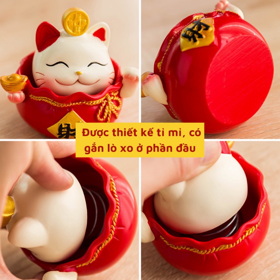 Tượng mèo thần tài hút tài lộc🍀FREESHIP🍀Chú mèo thần tài trang trí bàn làm việc mang lại tài lộc phát đạt cho gia chủ