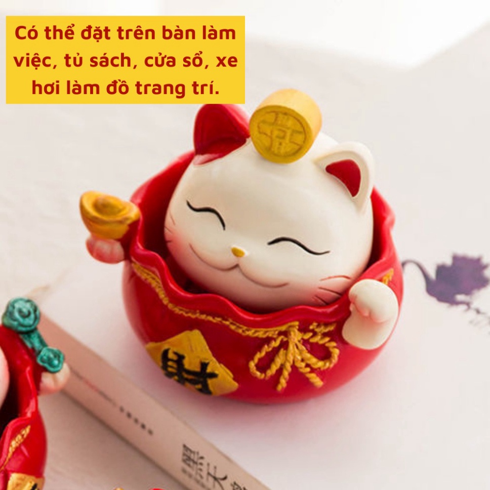 Tượng mèo thần tài hút tài lộc🍀FREESHIP🍀Chú mèo thần tài trang trí bàn làm việc mang lại tài lộc phát đạt cho gia chủ