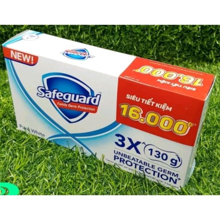 hoả tốc Combo 3 bánh Xà bông Safeguard 130g - Xà bông diệt khuẩn love