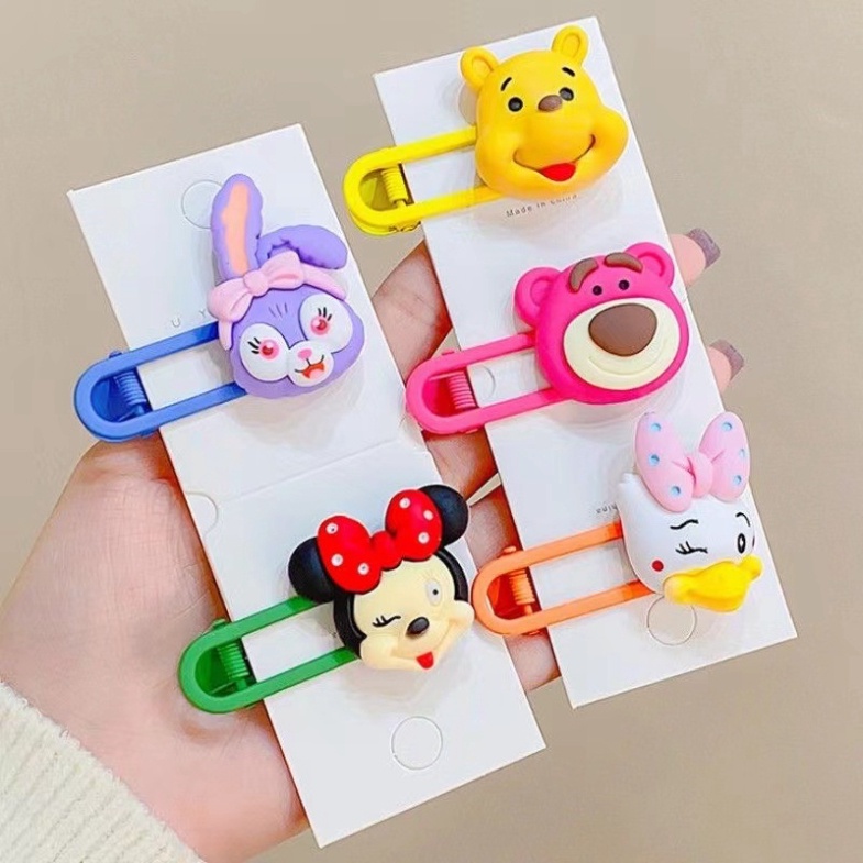 Set 5 Kẹp Tóc Cho Bé Gái Mặt Nhân Vật Hoạt Hình Siêu Cute🍀FREESHIP🍀Vỉ 5 Ket Tóc Kute Cho Bé Gái