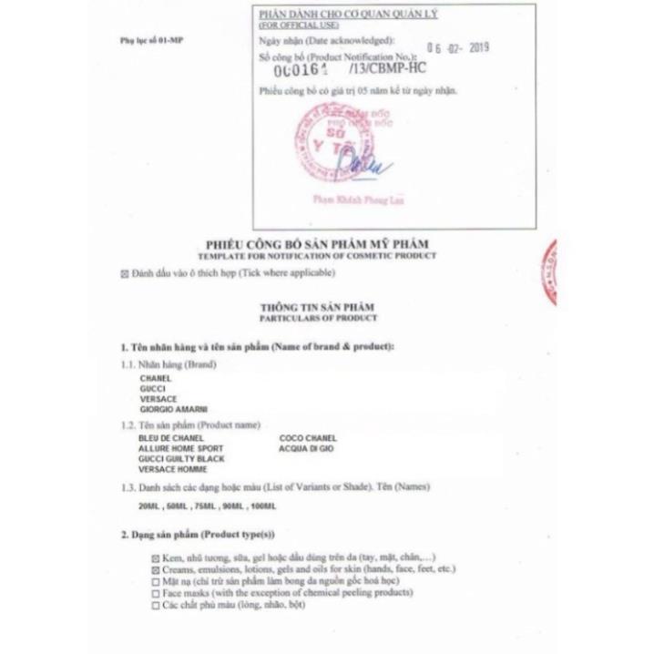 Nước Hoa Nam Nữ - Nước Hoa Nam Nữ Cao Cấp Chính Hãng Guc.Ci B.Loom Edp For Wo.Man, Dầu Thơm Lâu Mẫu Thử 100Ml