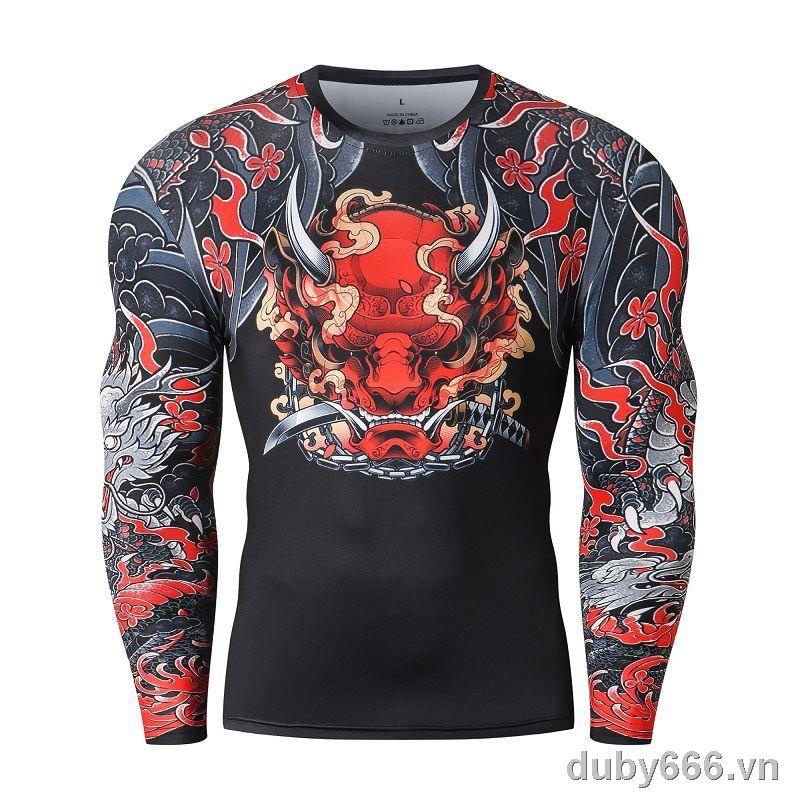 ♚☃✓Áo Tập gym Dài Tay Mau Khô Co Giãn Thời Trang Cho Nam