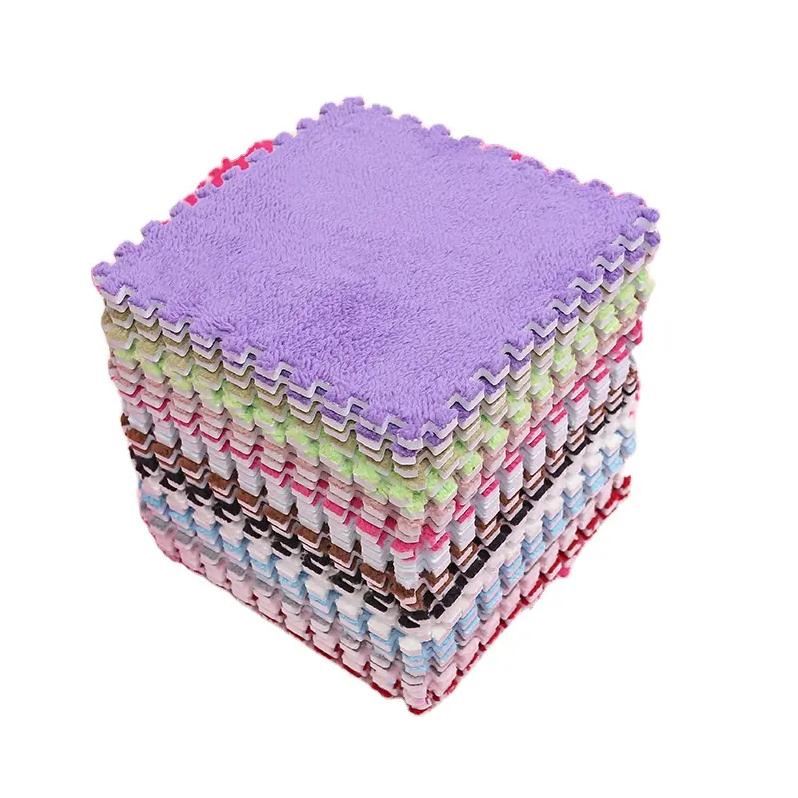 Thảm Xốp Ghép mặt lông 30x30cm Shouse nỉ lót sàn phòng ngủ cho bé tấm vải chân giường bàn trang điểm