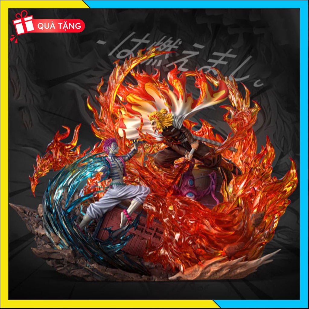 Mô hình rengoku vs thượng tam akaza tanjiro zenitsu - mô hình Diệt Quỷ Kimetsu No Yaiba