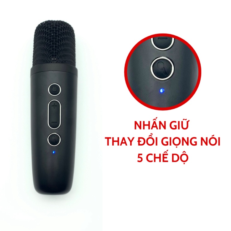 Loa Bluetooth L28+ Không Dây Kèm Micro Hát Karaoke, Loa Bluetooth Trong Suốt Có Đèn LED