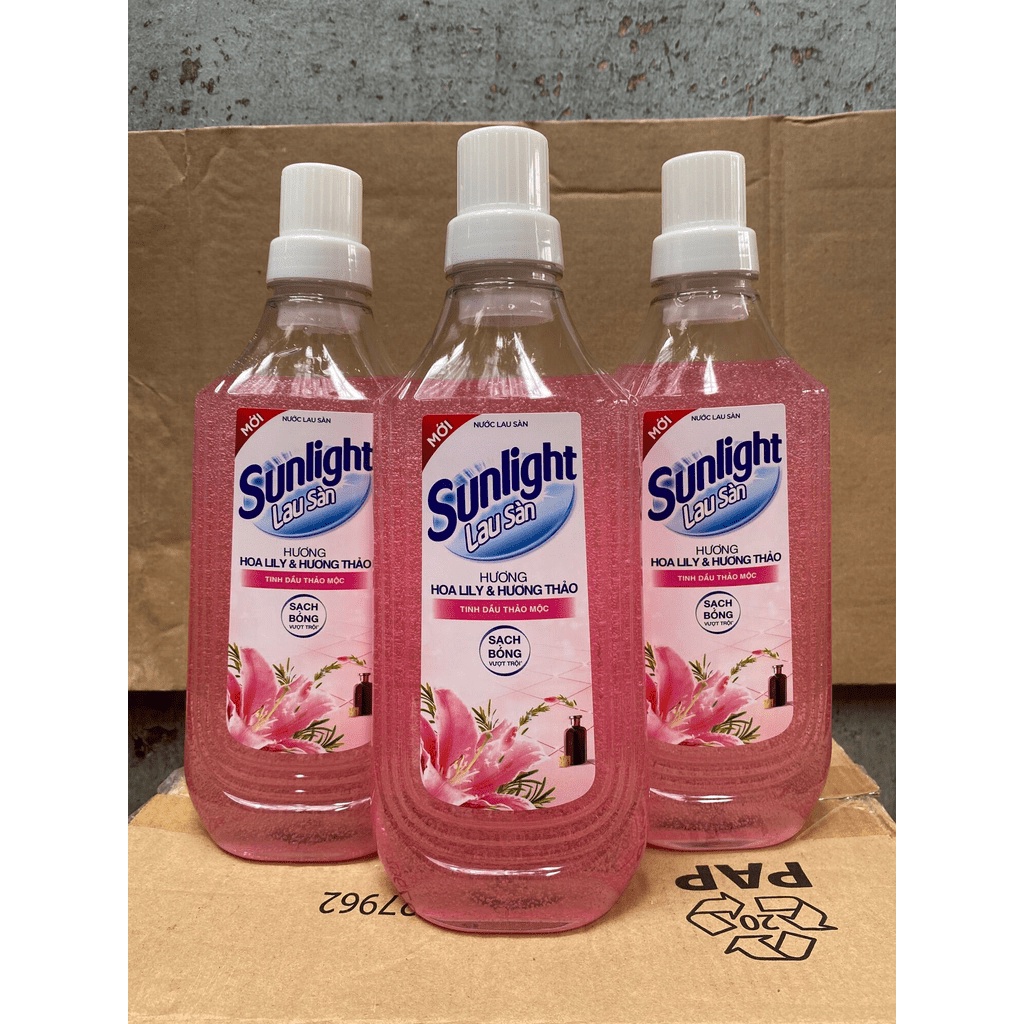 Chai lau sàn Sunlight hương Hoa Lily / Chanh / Hoa diên vĩ / Thiên nhiên  - Nước lao