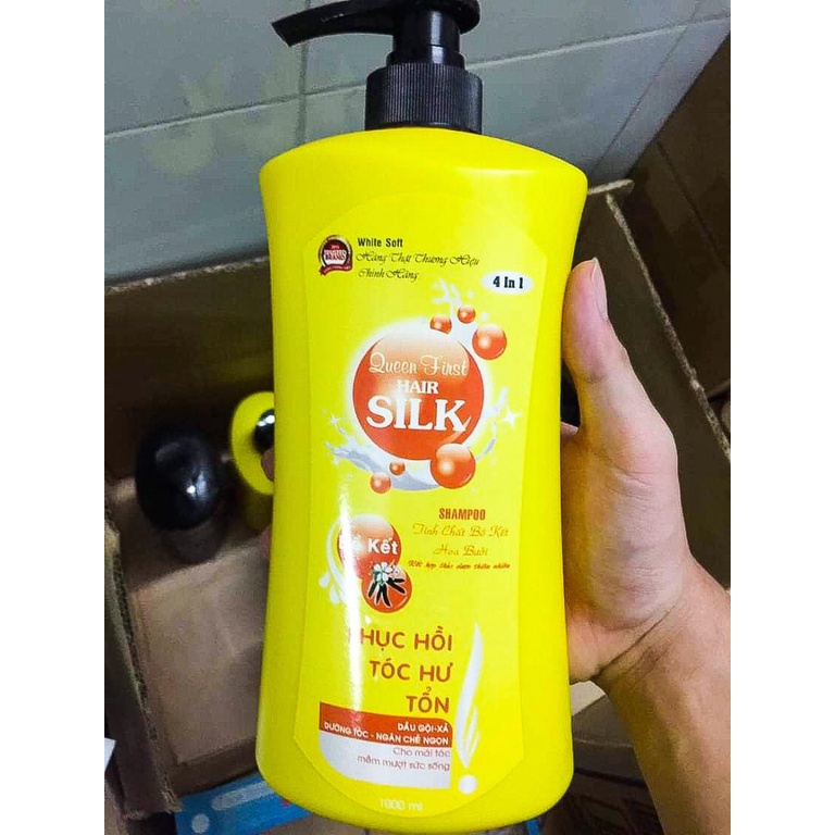 Dầu Gội Đầu Bồ Kết Tinh Chất Hoa Bưởi Hair Silk 1000ml
