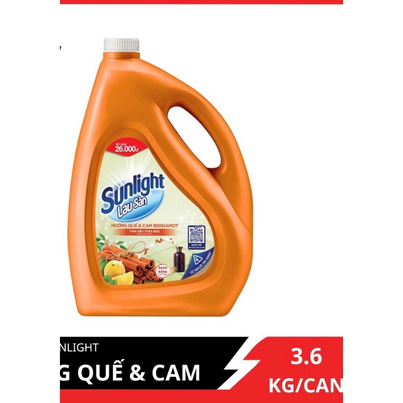 Nước lau sàn Sunlight can 3,6kg