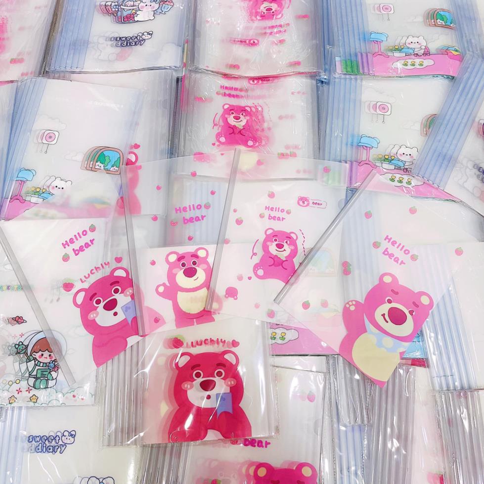 Bìa kẹp, bìa nút hồ sơ A4 gấu dâu dễ thương