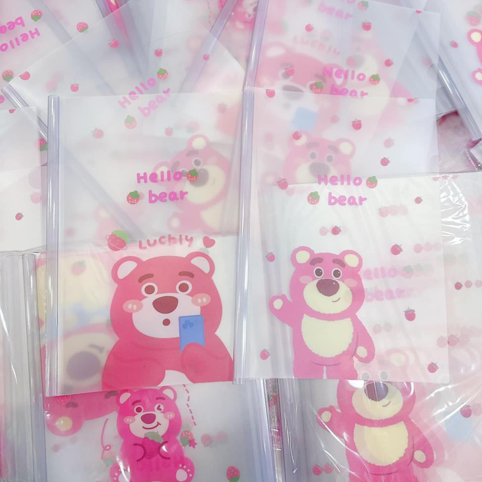 Bìa kẹp, bìa nút hồ sơ A4 gấu dâu dễ thương