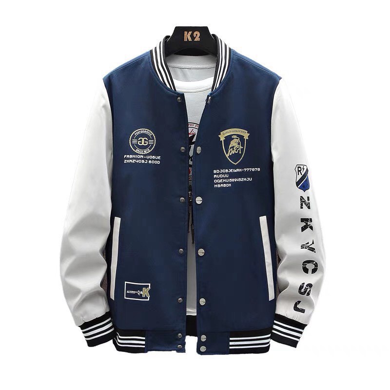 Áo Khoác Dù Nam Nút Bấm Kiểu Bomber 2 Lớp Họa Tiết In Trâu linh miu.shop