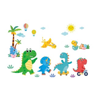 Decal dán tường khủng long cute
