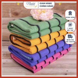 📌GIÁ RẺ📌 Mền Nỉ Sọc Ngủ Văn Phòng, Đi Du Lịch, Tàu Xe, Ô Tô, Mền (Chăn) Nỉ Mỏng Nhẹ Kèm Túi Đựng_HCM