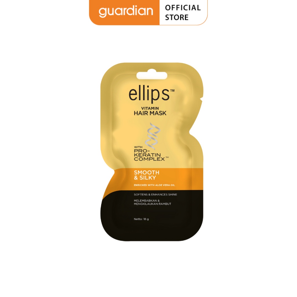 Kem Ủ Tóc Ellips Vitamin Hair Mask Pro-Keratin Smooth & Silky Mềm Mượt Óng Ả 18g