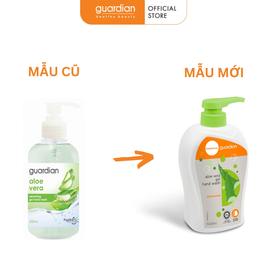 Gel Rửa Tay Tươi Mát Guardian Lô Hội / Nha Đam 500ml