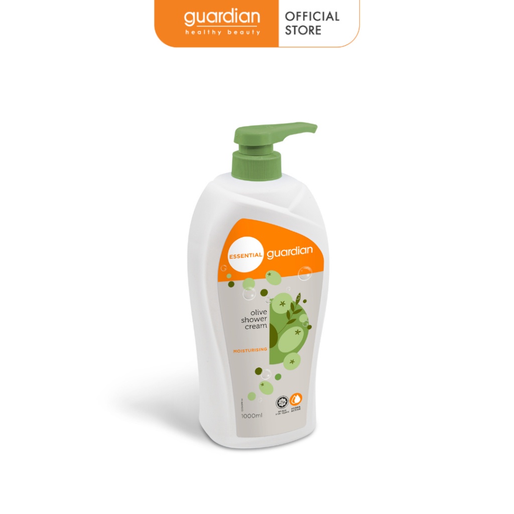 Sữa Tắm Dạng Kem Dưỡng Ẩm Guardian Essential Olive Moisturising Shower Cream Chiết Xuất Ô Liu 1000ml