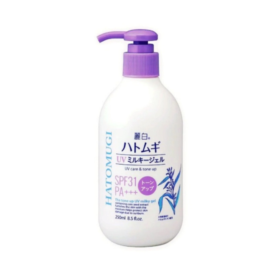 Dưỡng Thể Dạng Gel Chống Nắng Nâng Tông Da SPF31 PA +++ Reihaku Hatomugi 250ml
