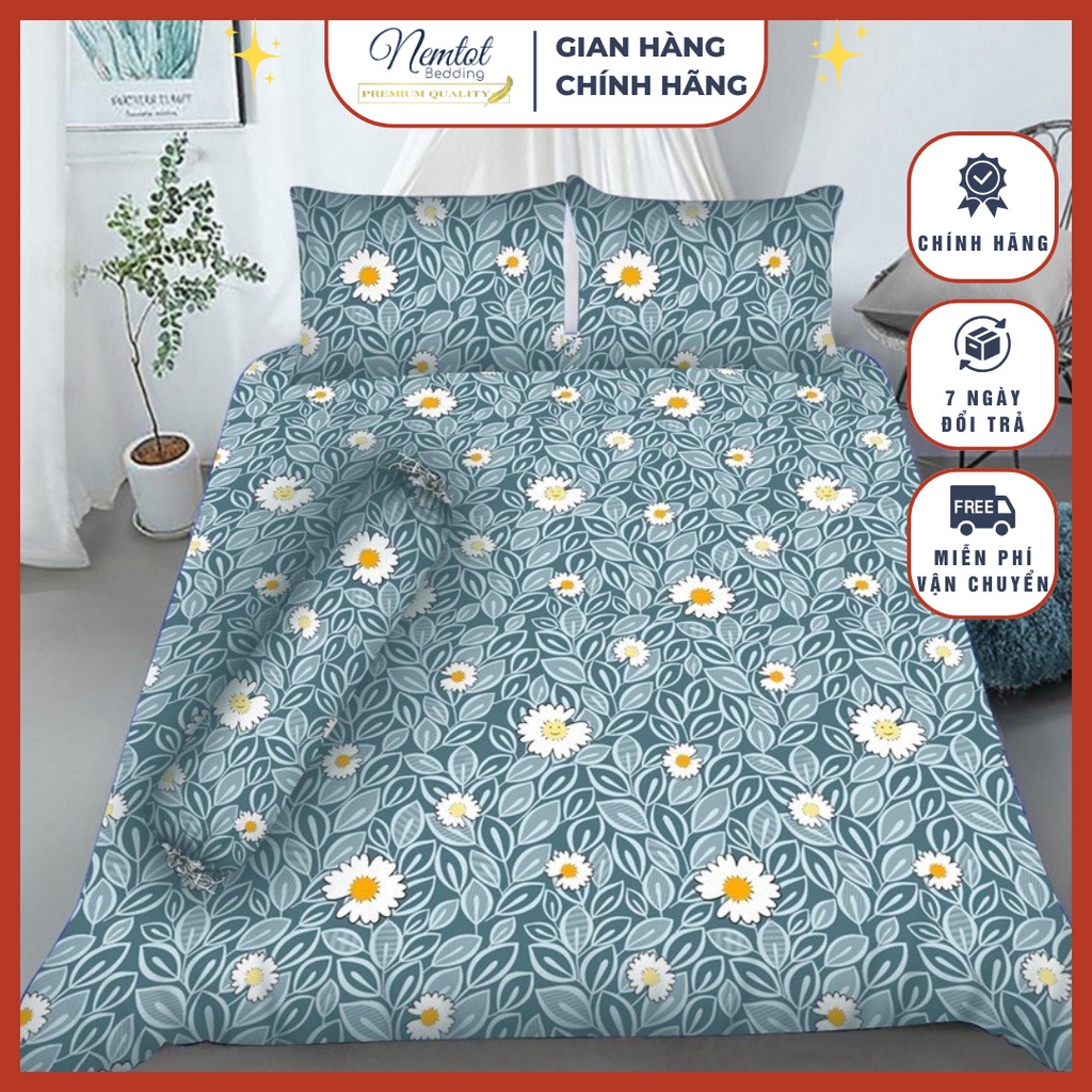 💞SIÊU XINH_Bộ Ga Gối Thun Hàn Quốc Cao Cấp Mát Mềm Mịn Giá Rẻ, Thun Lạnh Hàn, Bộ 4 Món Gồm 1 Ga Và 3 Áo Gối_Ship Hỏa Tốc