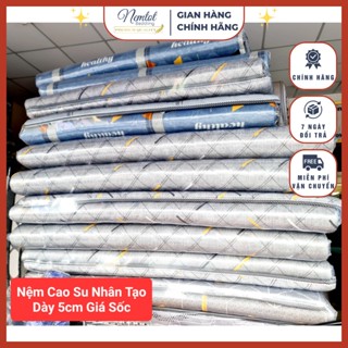  ⛔️Nệm Topper Cao Su⛔️ Nệm Cao Su Nhân Tạo Dày 5cm Nằm Êm Ái Không Xẹp Lúng Bền Đẹp _ Chính Hãng 