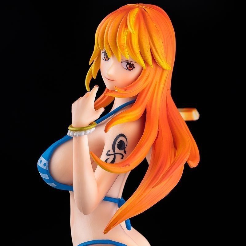 [Đồ Trang Trí anime one piece Mô Hình Nhân Vật nami Mặc Đồ Bơi Lướt Sóng Hai Chiều Đẹp Mắt Thích Hợp Làm Quà Tặng