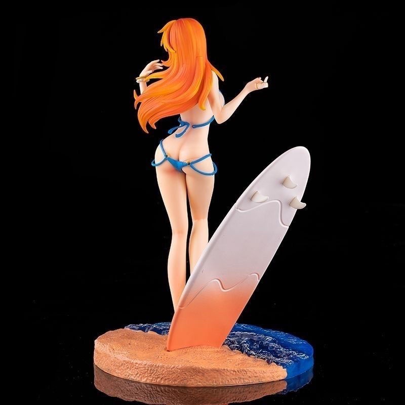 [Đồ Trang Trí anime one piece Mô Hình Nhân Vật nami Mặc Đồ Bơi Lướt Sóng Hai Chiều Đẹp Mắt Thích Hợp Làm Quà Tặng