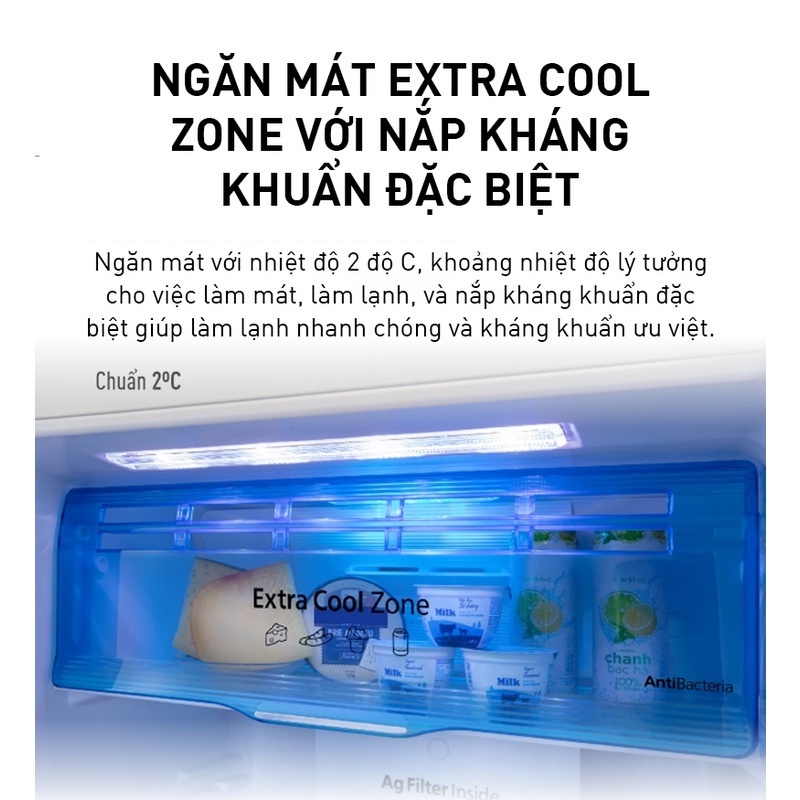 Tủ lạnh Panasonic Inverter 234 lít NR-TV261APSV - Diệt khuẩn 99.99%