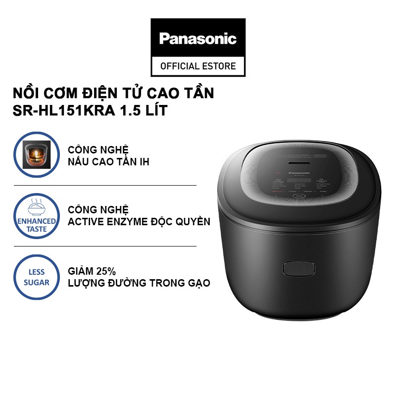 Nồi cơm điện tử cao tần Panasonic SR-HL151KRA 1.5 lít-Giảm 25% lượng đường trong gạo