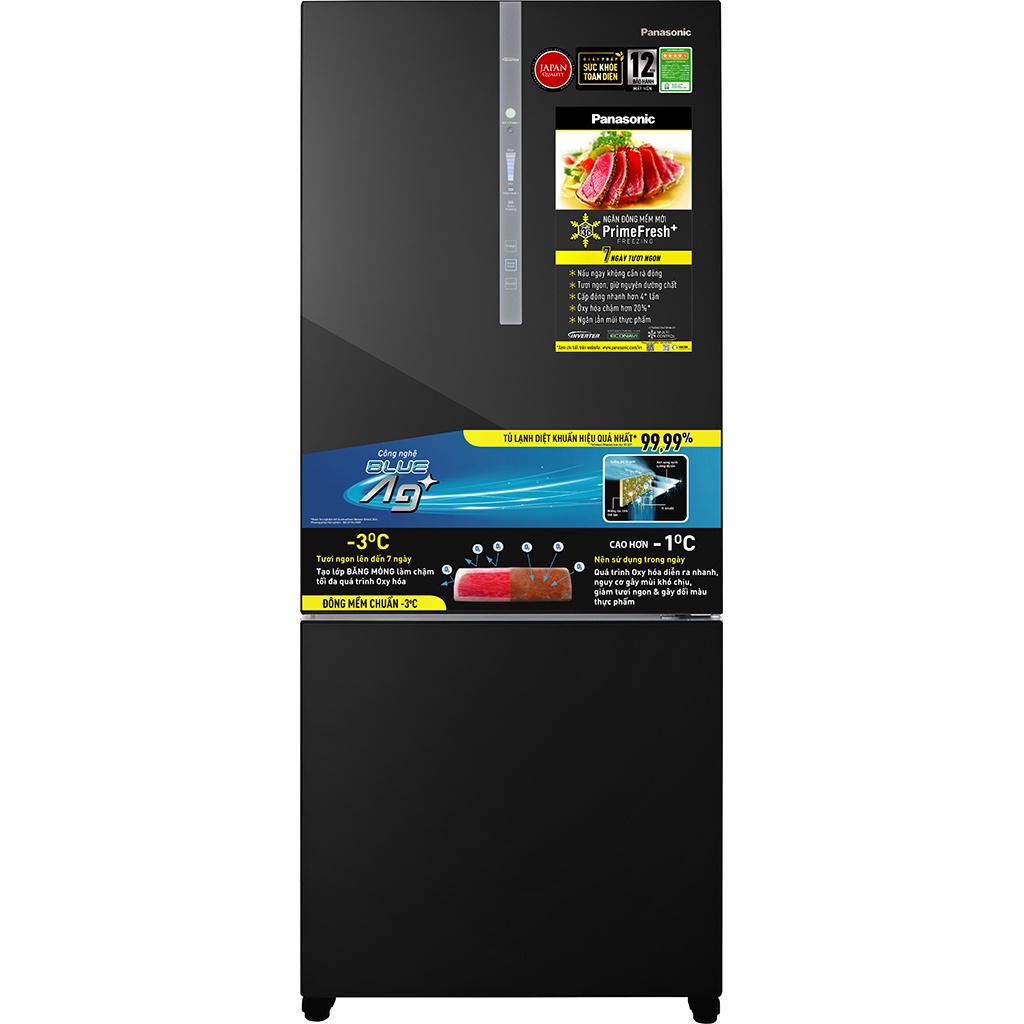 [TRẢ GÓP 0%] Tủ Lạnh Panasonic 380 lít NR-BX421WGKV ngăn đá dưới - Ngăn đông mềm