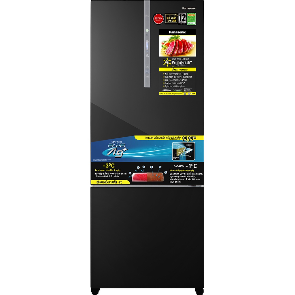[TRẢ GÓP 0%] Tủ Lạnh Panasonic 420 lít NR-BX471WGKV ngăn đá dưới - Ngăn đông mềm