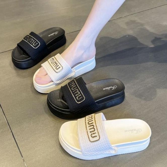 Dép Bánh Mỳ Nữ MUMU Độn Đế Siêu Hót Trends