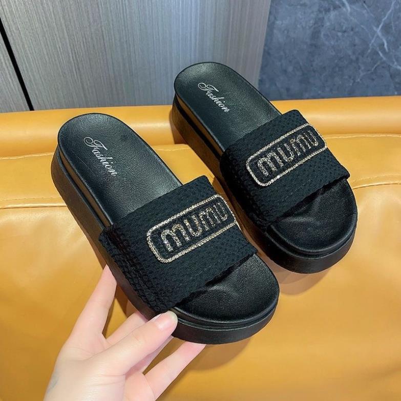 Dép Bánh Mỳ Nữ MUMU Độn Đế Siêu Hót Trends