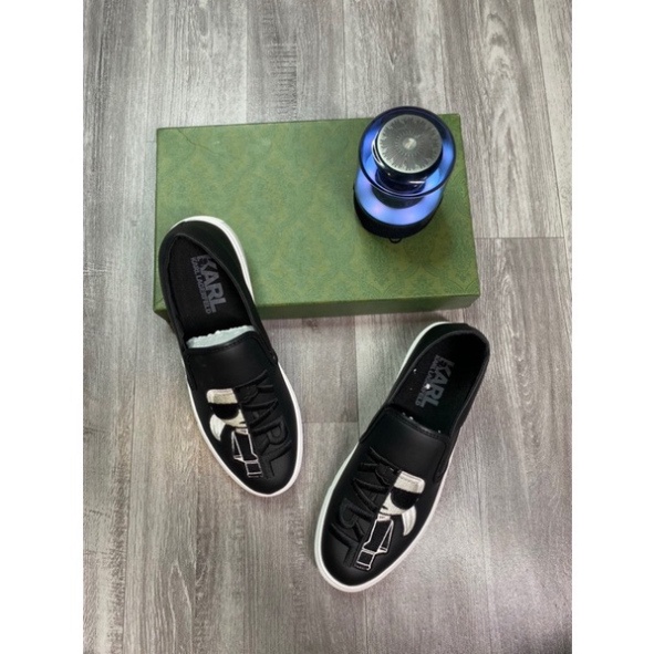 Giầy slipon Karl dân chơi logo thêu chữ ký LA - Giày Karll ông già đeo kính full size 38-42. XO.Boutique