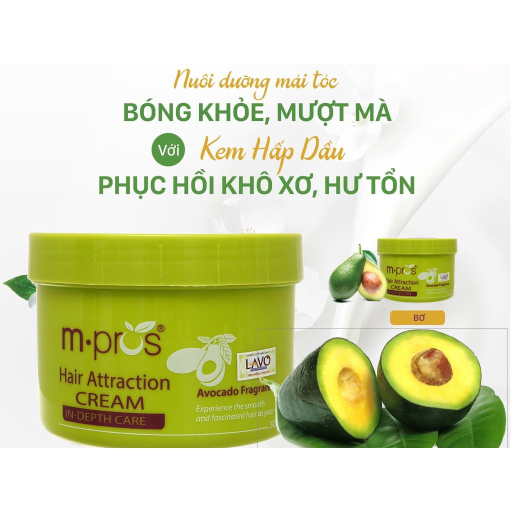 Kem Hấp Dầu Trái Bơ m.pros 500ml